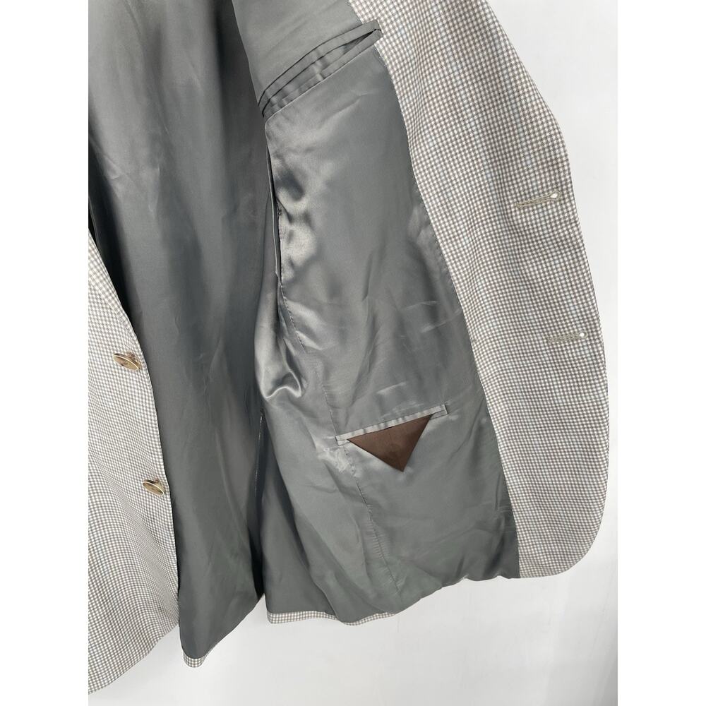 Peter Millar Sport Coat Blazer Houndstooth Windowpane Check Wool Size 42T - Picture 13 of 15